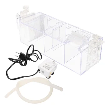 1 készlet haltartály átlátszó szűrődoboz szűrővel akril akvárium szűrődoboz függő szűrődoboz