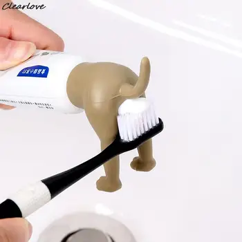 1X Kakilás kutya fenék fogkrém topper kreatív fogkrémfacsarók Fürdőszoba kiegészítők Fogkrém adagoló gyerekeknek Felnőttek
