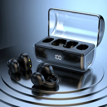 Bluetooth 5.1 FK8 TWS vezeték nélküli fejhallgató Fülcsipeszes fülhallgató Zajcsökkentő sport fülhallgató HIFI játékhoz tervezett zenei fejhallgatók mikrofonnal