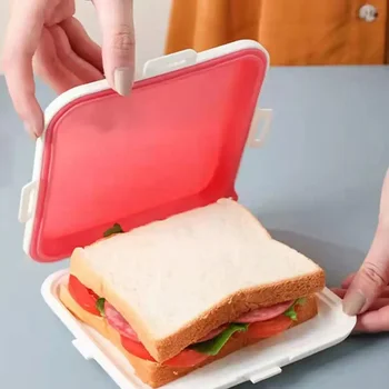 Bento uzsonnás doboz élelmiszeripari hőálló műanyag BPA Free Sandwich Lunch élelmiszertároló konténer irodába