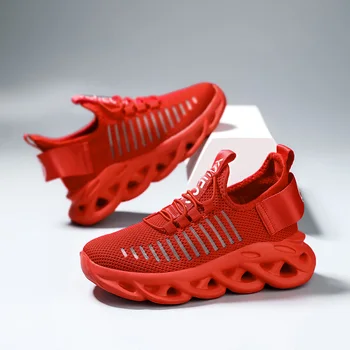 Forró akció Lélegző futócipő Gyerek piros tornacipők 2024 Gyermek sportcipők Fiú penge cipők Tavaszi és nyári cipők Gyermek