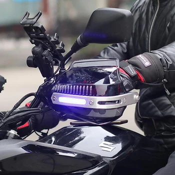 Universal Motocross kézvédő motoros kézvédő burkolat LED lámpákkal Aprilia Rs50 Rs125 Pegaso 650 Tuono V4 számára
