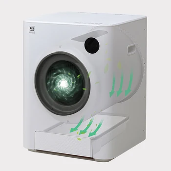 Box WC petPet termékek tisztítása Hot Sale robot Automatikus alomdoboz WC testreszabható LOGO automatikus alomdoboz