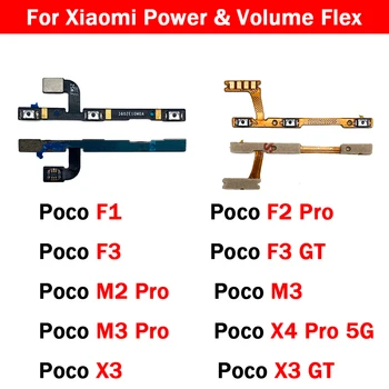20 db / tétel Be- és kikapcsolás Hangerő oldalsó gomb Flex kábel Xiaomi Poco F1 F3 F2 Pro X2 X3 GT C3 M2 M3 Power Volume Key Switch Flex