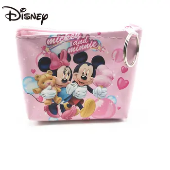 MINISO Disney 2023 Új digitális érmepénztárca női rövid kuplungtáska Gyermek Mickey kulcstartó tároló táska érme pénztárca