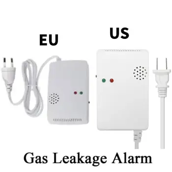 1-5PCS Földgázérzékeny érzékelő Riasztás Független gázérzékelő EU/US dugó Földgázmérgezés Gázszivárgás érzékelő Otthoni biztonság
