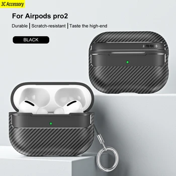  Fülhallgató fedél Airpods Pro 2 szénszálas kemény héjú leejtésgátló csatos védőburkolattal Airpods 3/pro készülékhez