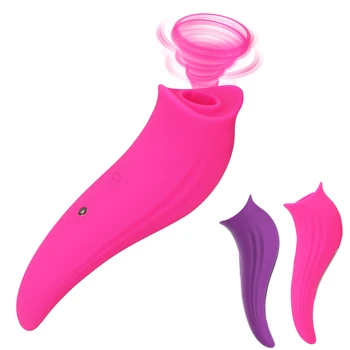 szopás vibrátor nőknek Erotikus szex Maszturbátor játékok Mellbimbó nyelv szopó Rezgő hüvely csikló stimulátor 8 sebesség