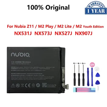 100% eredeti 3000mAh Li3829T44P6h806435 akkumulátor ZTE Nubia Z11 M2 játékhoz M2 Lite M2 NX531J NX573J telefon akkumulátorok Bateria