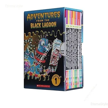 10 Könyv/készlet Fekete lagúna kalandok angol Black Lake Általános iskolai kalandok sorozat 1
