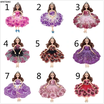 Vegyes színű táncos jelmez pávatoll Egyrészes ruha csipke ruhák Barbie babához 1/6 divatruha 1/6 BJD babához
