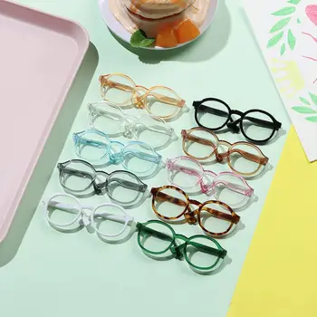 1PCS Aranyos baba kerek szemüveg kiegészítők Fit plüss játékok Babák szemüveg játékok Ruhaváltás játék DIY