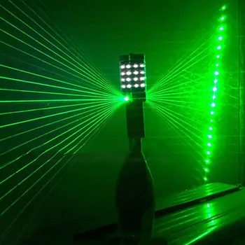 Nightclub LED strobe Baton palack szerviz csillagszóró zöld pirossal kék lézerfény pezsgőbor LED VIP palack csillagszórók