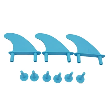 3db/készlet puha szörfuszonyok vízbordák cserecsavarokkal szörfdeszkához Softboard vízhullám uszony szörfdeszka