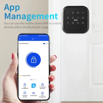 TUYA APP Bluetooth WIFI intelligens ujjlenyomat-zár biometrikus billentyűzet digitális elektronikus jelszó kulcs Intelligens ajtózár
