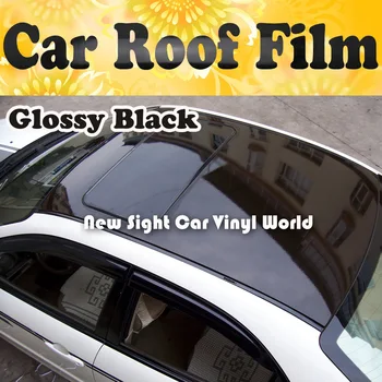 3 rétegű fényes fekete tükör autó tetőfólia légbuborékkal a jármű méretéhez: 1.35 * 15m / tekercs