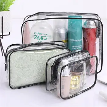 Clear piperetáska Quart méretű táska utazási smink kozmetikai táska PVC piperecikkek kozmetikai tasak nőknek Férfiak