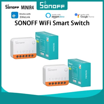 Sonoff MINIR4 WiFi Smart Switch 10A Mini Extreme 2-Way Control Smart Home relé támogatás R5 S-MATE Voice Alexa Alice Google Home