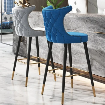 Throne bárszékek Hiúsági pult Iroda hálószoba Nordic Bár székek konyha Modern luxus Silla Nordico szalon bútor YN50BC