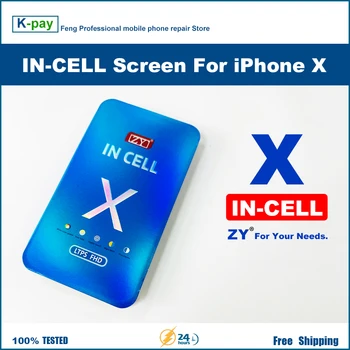 ZY IN-CELL LCD kijelző érintőképernyős digitalizáló iPhone X összeszereléshez tesztelt Nincs halott pixel csere LCD