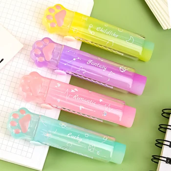 Kawaii macskakarom gumi ceruza radírok Aranyos zselés színes radírok iskolai használatra Koreai írószerek Irodaszerek Korrekciós eszközök