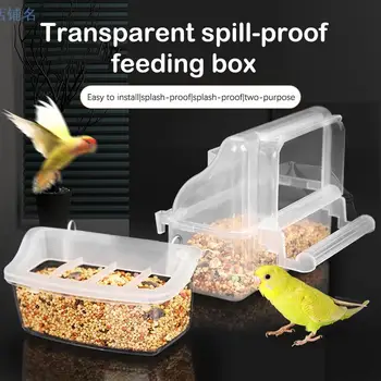 Papagáj etető Madár kellékek ketrec madarak víz függő tál doboz kisállat műanyag ételtároló