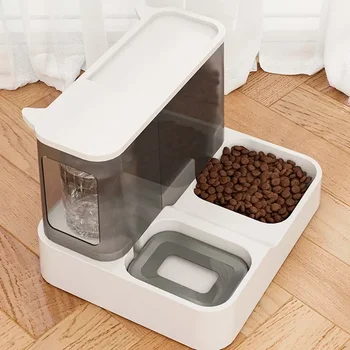 Vízi kutyaeledel etetőhöz kapacitással Szökőkút tál Automatikus tál Macska állvány Nagy kisállat ivó tárgyak felemelve