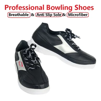 Férfi Jobb kezes csúszásmentes bowling cipők Férfi mikroszálas EVA talp tornacipők Könnyű beltéri bowling cipők Alkalmi lábbeli