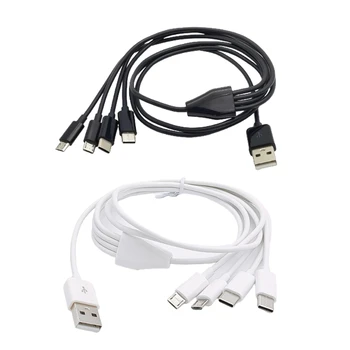 Rugalmas többtöltőkábel-adapter C típusú / Micro USB 4 csatlakozókkal 594A
