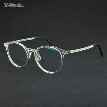 2024 Új kerek szemüvegkeret átlátszó TR90 Nerd divat Vintage szemüvegkeretek nőknek Férfi kiegészítők Szemüvegkeretek