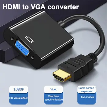 HDMI-kompatibilis VGA adapterrel digitális-analóg átalakító kábel PSLaptop TV-hez Box-projektor lejátszó HDTV